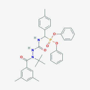 molecular formula C34H38N3O5P B295396 Diphenyl ({[2-tert-butyl-2-(3,5-dimethylbenzoyl)hydrazino]carbonyl}amino)(4-methylphenyl)methylphosphonate 