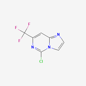 molecular formula C7H3ClF3N3 B2953973 5-Chloro-7-(trifluoromethyl)imidazo[1,2-C]pyrimidine CAS No. 2055901-35-2