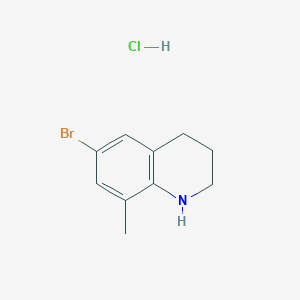 molecular formula C10H13BrClN B2953977 6-Bromo-8-methyl-1,2,3,4-tetrahydroquinoline hydrochloride CAS No. 2241130-39-0