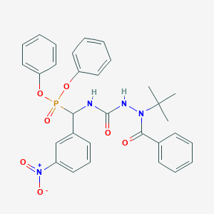 molecular formula C31H31N4O7P B295398 Diphenyl {[(2-benzoyl-2-tert-butylhydrazino)carbonyl]amino}{3-nitrophenyl}methylphosphonate 