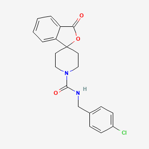 molecular formula C20H19ClN2O3 B2953986 N-[(4-chlorophenyl)methyl]-3-oxo-3H-spiro[2-benzofuran-1,4'-piperidine]-1'-carboxamide CAS No. 1797140-23-8