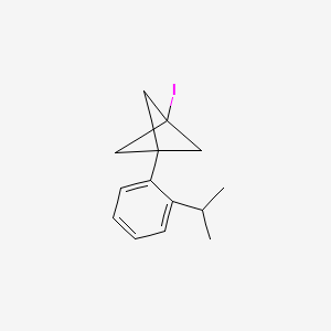 molecular formula C14H17I B2954011 1-Iodo-3-(2-propan-2-ylphenyl)bicyclo[1.1.1]pentane CAS No. 2287271-13-8