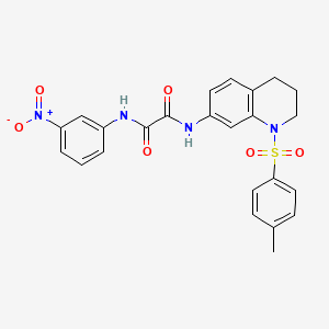 molecular formula C24H22N4O6S B2954018 N1-(3-nitrophenyl)-N2-(1-tosyl-1,2,3,4-tetrahydroquinolin-7-yl)oxalamide CAS No. 898430-24-5