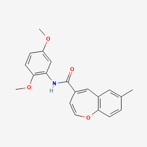 N-(2,5-dimethoxyphenyl)-7-methyl-1-benzoxepine-4-carboxamide