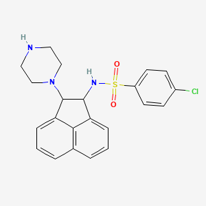 4-chloro-N-(2-piperazin-1-yl-1,2-dihydroacenaphthylen-1-yl)benzenesulfonamide