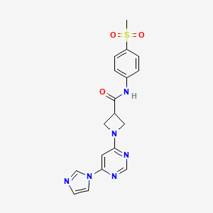 1-(6-(1H-imidazol-1-yl)pyrimidin-4-yl)-N-(4-(methylsulfonyl)phenyl)azetidine-3-carboxamide
