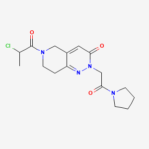 6-(2-Chloropropanoyl)-2-(2-oxo-2-pyrrolidin-1-ylethyl)-7,8-dihydro-5H-pyrido[4,3-c]pyridazin-3-one
