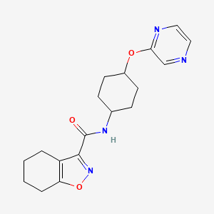 N-((1r,4r)-4-(pyrazin-2-yloxy)cyclohexyl)-4,5,6,7-tetrahydrobenzo[d]isoxazole-3-carboxamide