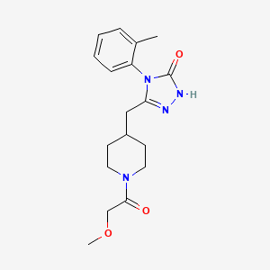 3-((1-(2-methoxyacetyl)piperidin-4-yl)methyl)-4-(o-tolyl)-1H-1,2,4-triazol-5(4H)-one
