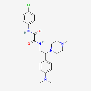 molecular formula C23H30ClN5O2 B2954066 N1-(4-chlorophenyl)-N2-(2-(4-(dimethylamino)phenyl)-2-(4-methylpiperazin-1-yl)ethyl)oxalamide CAS No. 941958-78-7