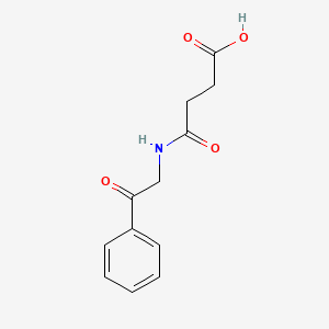 molecular formula C12H13NO4 B2954080 3-[(2-Oxo-2-phenylethyl)carbamoyl]propanoic acid CAS No. 24246-92-2