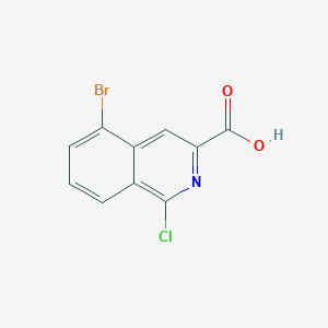 molecular formula C10H5BrClNO2 B2954083 5-Bromo-1-chloroisoquinoline-3-carboxylic acid CAS No. 1603612-29-8