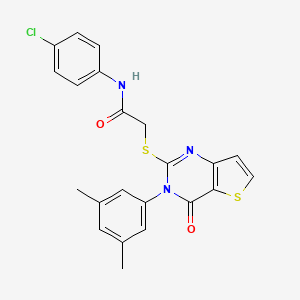 N-(4-chlorophenyl)-2-{[3-(3,5-dimethylphenyl)-4-oxo-3,4-dihydrothieno[3,2-d]pyrimidin-2-yl]sulfanyl}acetamide