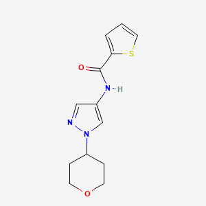 N-(1-(tetrahydro-2H-pyran-4-yl)-1H-pyrazol-4-yl)thiophene-2-carboxamide