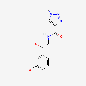 molecular formula C14H18N4O3 B2954089 N-(2-methoxy-2-(3-methoxyphenyl)ethyl)-1-methyl-1H-1,2,3-triazole-4-carboxamide CAS No. 1797281-59-4