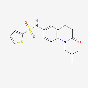 molecular formula C17H20N2O3S2 B2954095 N-[1-(2-methylpropyl)-2-oxo-1,2,3,4-tetrahydroquinolin-6-yl]thiophene-2-sulfonamide CAS No. 941955-34-6
