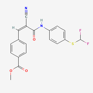 methyl 4-[(Z)-2-cyano-3-[4-(difluoromethylsulfanyl)anilino]-3-oxoprop-1-enyl]benzoate