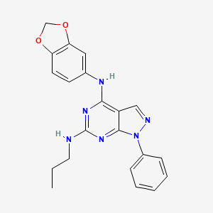 N4-(benzo[d][1,3]dioxol-5-yl)-1-phenyl-N6-propyl-1H-pyrazolo[3,4-d]pyrimidine-4,6-diamine
