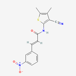 (E)-N-(3-cyano-4,5-dimethylthiophen-2-yl)-3-(3-nitrophenyl)acrylamide