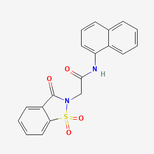 2-(1,1-dioxido-3-oxo-1,2-benzothiazol-2(3H)-yl)-N-(naphthalen-1-yl)acetamide