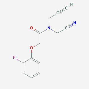 molecular formula C13H11FN2O2 B2954108 N-(Cyanomethyl)-2-(2-fluorophenoxy)-N-prop-2-ynylacetamide CAS No. 1825647-32-2