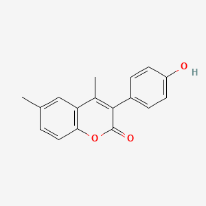 molecular formula C17H14O3 B2954109 3-(4-Hydroxyphenyl)-4,6-dimethylchromen-2-one CAS No. 331821-43-3