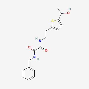 molecular formula C17H20N2O3S B2954110 N1-benzyl-N2-(2-(5-(1-hydroxyethyl)thiophen-2-yl)ethyl)oxalamide CAS No. 2034492-54-9