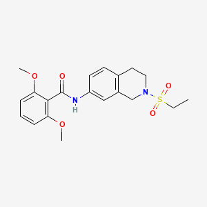 molecular formula C20H24N2O5S B2954153 N-(2-(ethylsulfonyl)-1,2,3,4-tetrahydroisoquinolin-7-yl)-2,6-dimethoxybenzamide CAS No. 954639-72-6