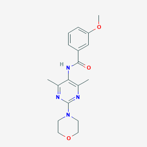 molecular formula C18H22N4O3 B2954166 N-(4,6-dimethyl-2-morpholinopyrimidin-5-yl)-3-methoxybenzamide CAS No. 1448044-30-1