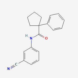 molecular formula C19H18N2O B2954167 N-(3-cyanophenyl)-1-phenylcyclopentane-1-carboxamide CAS No. 1023846-03-8