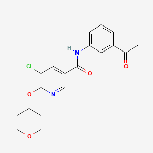 molecular formula C19H19ClN2O4 B2954173 N-(3-acetylphenyl)-5-chloro-6-(oxan-4-yloxy)pyridine-3-carboxamide CAS No. 1904342-76-2