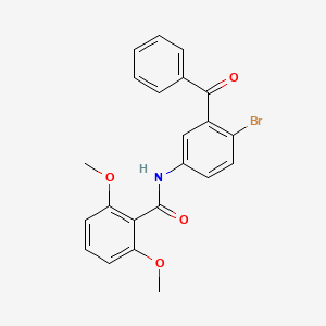 molecular formula C22H18BrNO4 B2954175 N-(3-benzoyl-4-bromophenyl)-2,6-dimethoxybenzamide CAS No. 391876-41-8