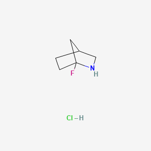 molecular formula C6H11ClFN B2954184 1-fluoro-2-azabicyclo[2.2.1]heptane hydrochloride CAS No. 2137786-60-6