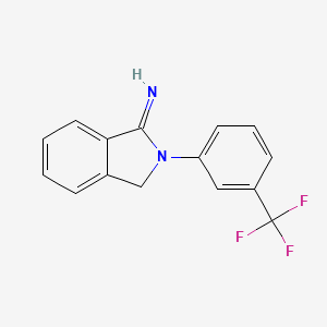 molecular formula C15H11F3N2 B2954188 2-[3-(trifluoromethyl)phenyl]-2,3-dihydro-1H-isoindol-1-imine CAS No. 300696-12-2