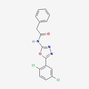 molecular formula C16H11Cl2N3O2 B2954191 N-[5-(2,5-dichlorophenyl)-1,3,4-oxadiazol-2-yl]-2-phenylacetamide CAS No. 891140-98-0