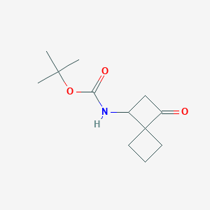 molecular formula C12H19NO3 B2954193 tert-butyl N-{3-oxospiro[3.3]heptan-1-yl}carbamate CAS No. 1955556-88-3