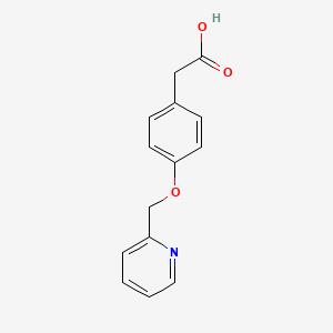 molecular formula C14H13NO3 B2954210 2-[4-(Pyridin-2-ylmethoxy)phenyl]acetic acid CAS No. 50596-41-3