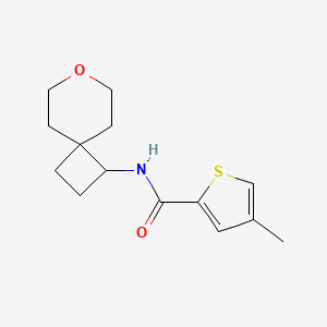 molecular formula C14H19NO2S B2954255 4-methyl-N-{7-oxaspiro[3.5]nonan-1-yl}thiophene-2-carboxamide CAS No. 2320225-03-2
