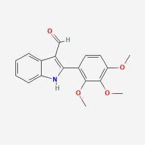 molecular formula C18H17NO4 B2954279 2-(2,3,4-trimethoxyphenyl)-1H-indole-3-carbaldehyde CAS No. 137062-12-5