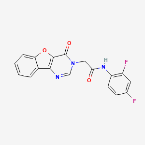 molecular formula C18H11F2N3O3 B2954323 N-(2,4-difluorophenyl)-2-(4-oxobenzofuro[3,2-d]pyrimidin-3(4H)-yl)acetamide CAS No. 853583-21-8
