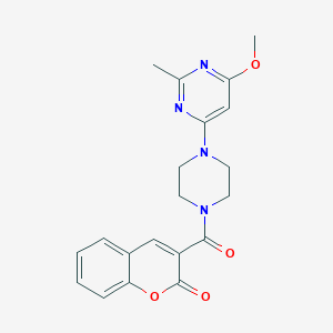 molecular formula C20H20N4O4 B2954372 3-(4-(6-methoxy-2-methylpyrimidin-4-yl)piperazine-1-carbonyl)-2H-chromen-2-one CAS No. 946248-24-4