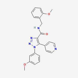 molecular formula C23H21N5O3 B2954388 N-(2-methoxybenzyl)-1-(3-methoxyphenyl)-5-(pyridin-4-yl)-1H-1,2,3-triazole-4-carboxamide CAS No. 1326905-48-9