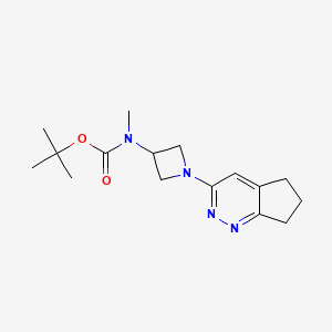 molecular formula C16H24N4O2 B2954407 tert-butyl N-(1-{5H,6H,7H-cyclopenta[c]pyridazin-3-yl}azetidin-3-yl)-N-methylcarbamate CAS No. 2415564-30-4