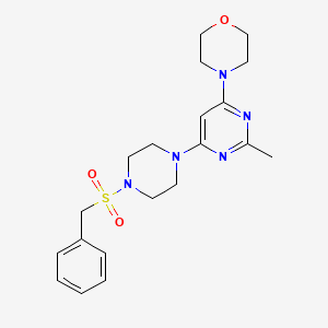 4-(6-(4-(Benzylsulfonyl)piperazin-1-yl)-2-methylpyrimidin-4-yl)morpholine
