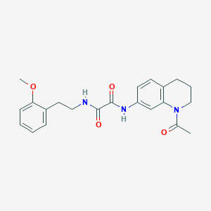 molecular formula C22H25N3O4 B2954423 N-(1-acetyl-1,2,3,4-tetrahydroquinolin-7-yl)-N'-[2-(2-methoxyphenyl)ethyl]ethanediamide CAS No. 898439-56-0