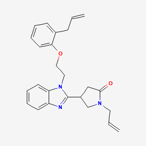 molecular formula C25H27N3O2 B2954424 1-allyl-4-(1-(2-(2-allylphenoxy)ethyl)-1H-benzo[d]imidazol-2-yl)pyrrolidin-2-one CAS No. 876887-29-5