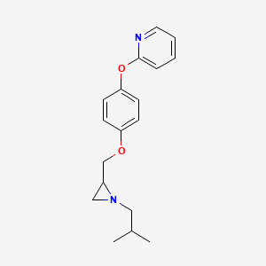 2-[4-[[1-(2-Methylpropyl)aziridin-2-yl]methoxy]phenoxy]pyridine