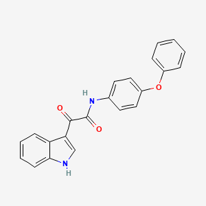 2-(1H-indol-3-yl)-2-oxo-N-(4-phenoxyphenyl)acetamide