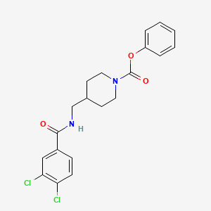 Phenyl 4-((3,4-dichlorobenzamido)methyl)piperidine-1-carboxylate