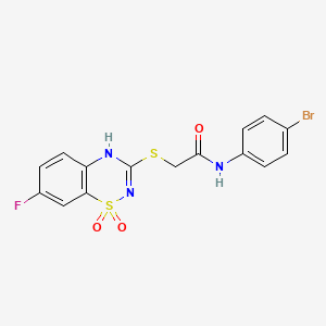 N-(4-bromophenyl)-2-((7-fluoro-1,1-dioxido-4H-benzo[e][1,2,4]thiadiazin-3-yl)thio)acetamide
